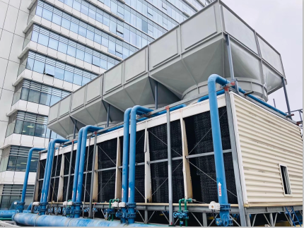 200噸橫流冷卻塔5米處測得噪音52分貝，問鼎整個行業誰能做到！